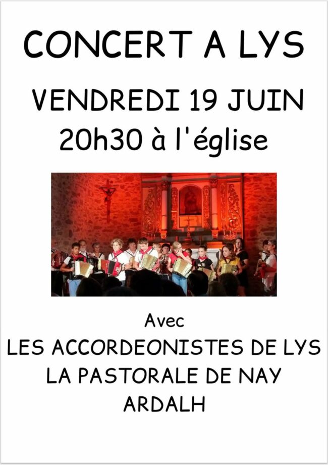 Concert : Les accordéonistes de Lys, la Pastorale de Nay, Ardalh