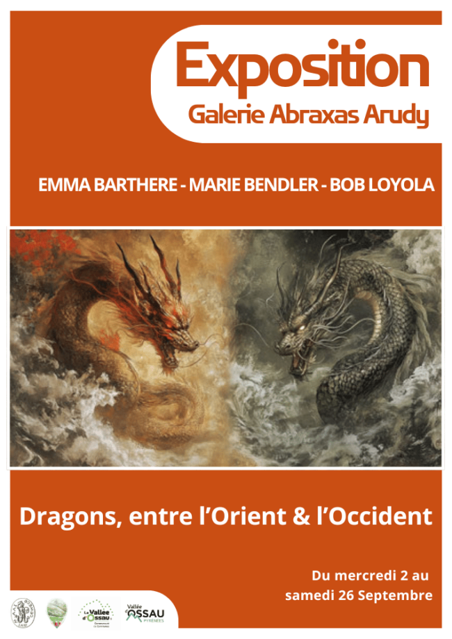 Exposition : Dragons, entre l’Orient & l’Occident – Emma Barthère, Marie Bendler et Bob Loyola