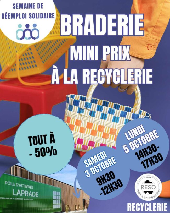 Braderie mini prix à la recyclerie – semaine de réemploi solidaire