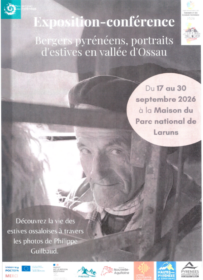 Exposition- conférence : Bergers Pyrénéens, portraits d&rsquo;estives en Vallée d&rsquo;Ossau
