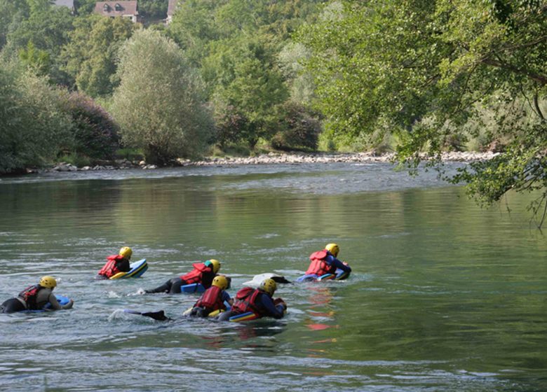 Afdaling in Hydrospeed met Wave Trackers