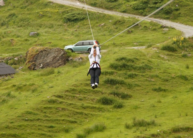 Große Ziplines im Winter