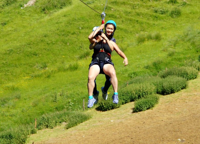 Große Ziplines im Winter